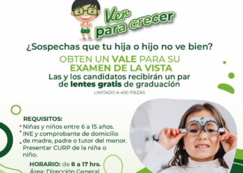 DIF Estatal otorgará de manera gratuita lentes a niños y niñas de 6 a 15 años