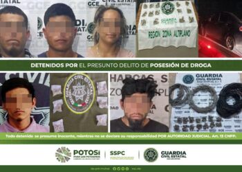 Detienen a 9 personas en diferentes puntos del Estado y aseguran 50 dosis de droga