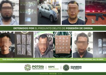 Detienen a 5 personas por posesión de droga en diferentes regiones del Estado
