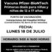 Hoy nuevo día de vacunación contra el Covid-19 para menores