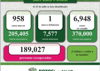 SLP con defunciones diarias por Covid-19