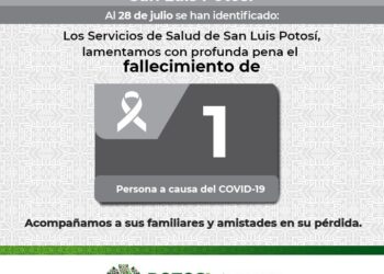 Nueva defunción por Covid-19 en SLP