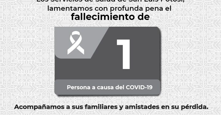 Nueva defunción por Covid-19 en SLP