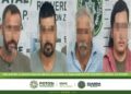 Capturan a cuatro hombres que portaban armas de fuego