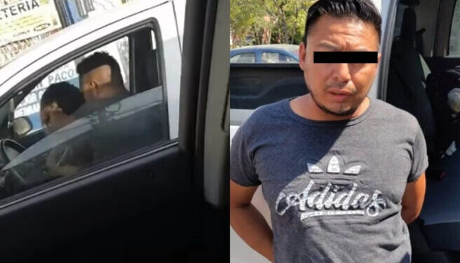 Exhiben a sujeto agrediendo a una mujer dentro de un auto en Nuevo León; ya fue detenido
