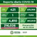 Continúan defunciones por covid-19