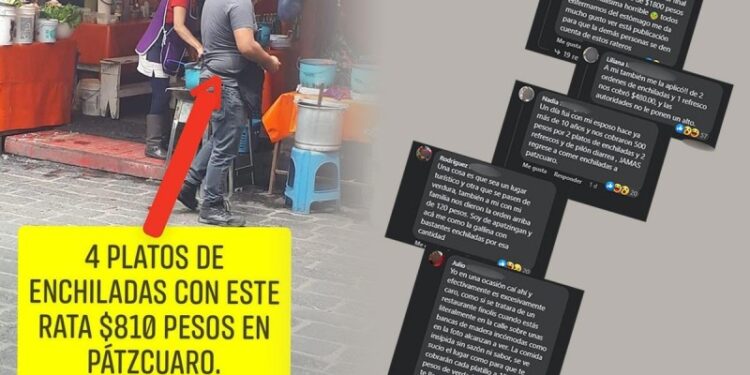 Balconean a puesto de comida en Michoacán; comensales criticaron los altos precios de la comida