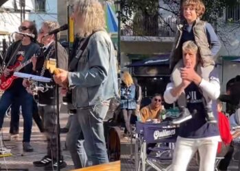 Al ritmo de ‘Eduardo’, personas y grupo musical cantan para que un papá llegue hasta su hijo perdido
