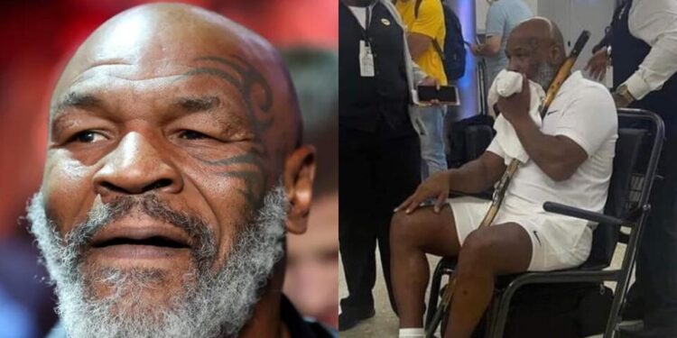 El boxeador Mike Tyson fue visto en silla de ruedas en un Aeropuerto de Miami