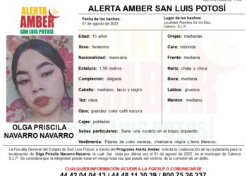 Fiscalía activa alerta Amber para localizar a adolescente de 15 años