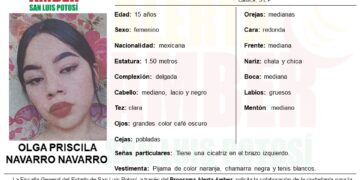 Fiscalía activa alerta Amber para localizar a adolescente de 15 años