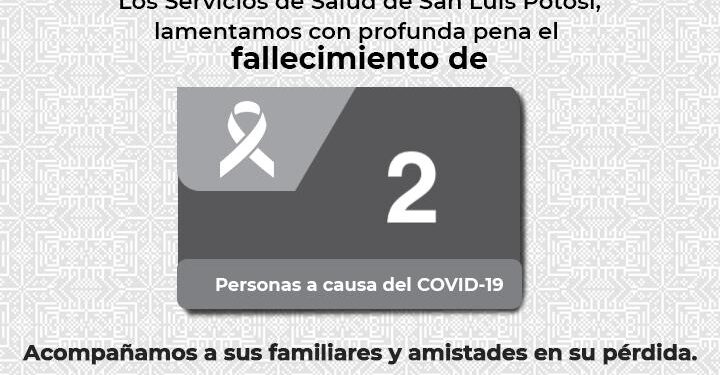 Nuevas defunciones de una mujer de 22 y otra de 69 años por Covid-19 en SLP