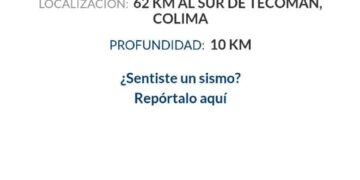 Se registró otro sismo de 5.2 en Tecoman, Colima