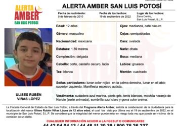 Activan Alerta Amber para localizar a niño de 12 años