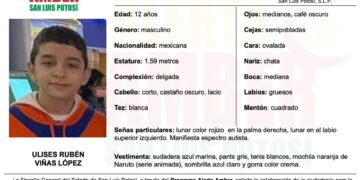 Activan Alerta Amber para localizar a niño de 12 años