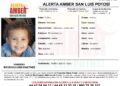 Activan Alerta Amber para localizar a niña de 3 años de SLP
