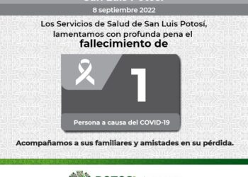 Una defunción por Covid-19 en el último día en SLP