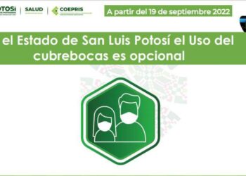 El uso del cubrebocas en SLP será opcional a partir del lunes