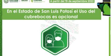 El uso del cubrebocas en SLP será opcional a partir del lunes