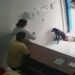 Perrito callejero con la pata herida pidió ayuda en una veterinaria