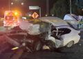 Un muerto y un herido, en fuerte choque cerca del asta bandera en Salvador Nava