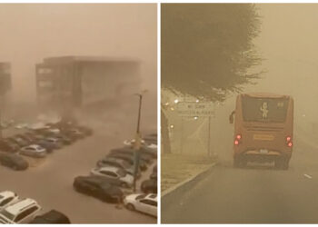 Las apocalípticas imágenes y vídeos que dejó una tormenta de arena en Mexicali; se reportaron heridos