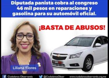 Ciudadanos Observando condena gastos excesivos de la diputada Liliana Flores