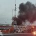 Registran de incendio cerca de Canal 13 esta mañana