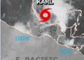 Alertan Zona Huasteca y Media por trayectoria de la Tormenta Tropical Karl