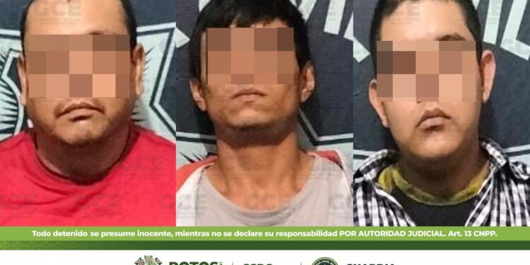 Detienen a 3 sujetos por portación de armas de fuego y cartuchos útiles en Cd. Valles