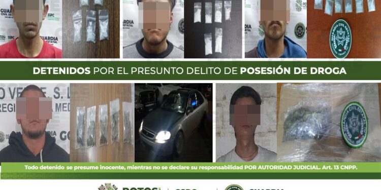 Fueron detenidas 5 personas por posesión de droga en las últimas 24 horas