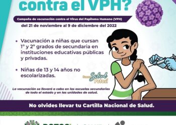 Inicia vacunación contra VPH para niñas de 13 a 14 años en todo el Estado