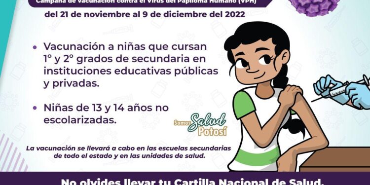 Inicia vacunación contra VPH para niñas de 13 a 14 años en todo el Estado