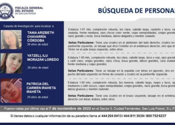 Se busca tres jóvenes que podrían estar en riesgo: fiscal