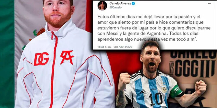 Canelo Álvarez se disculpa con Messi; “Perdón, me dejé llevar”