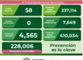 Casi 60 nuevos casos de Covid-19 en SLP