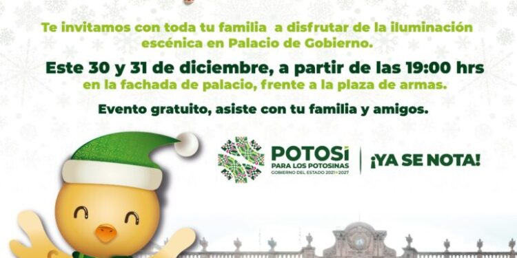 Habrá espectáculo de luz en Palacio de Gobierno este 30 y 31 de diciembre