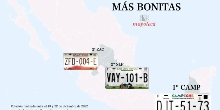 Las placas de vehículos de San Luis Potosí son de las más bonitas en todo el país