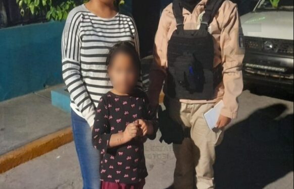 Niña reportada como desaparecida, ya se encuentra a salvo con su familia