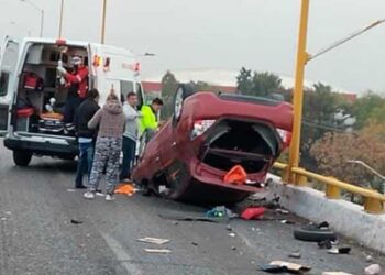 Choque-volcadura, en la Carr. a Rioverde deja un lesionado