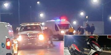 Muere motociclista al derrapar en puente
