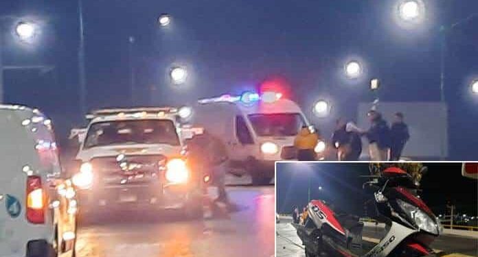 Muere motociclista al derrapar en puente