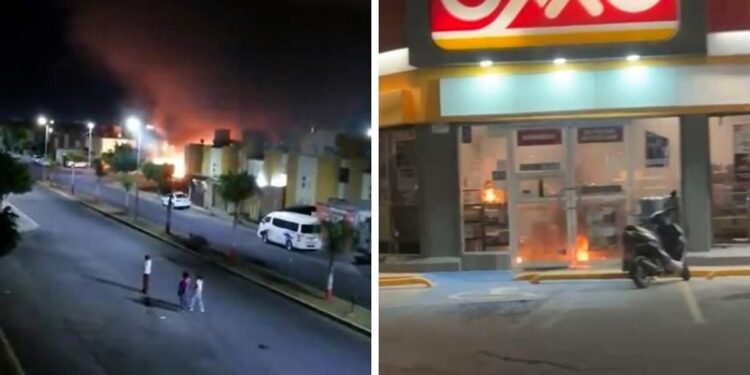 VIDEOS| Noche violenta en Guanajuato: Quema de vehículos, tiendas y balaceras
