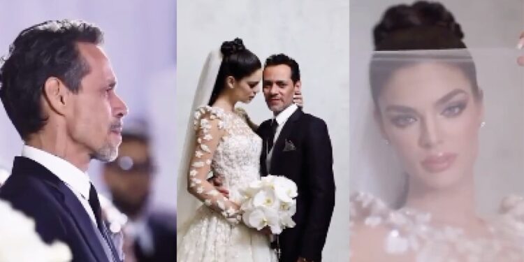 VIDEO: Marc Anthony conmovido hasta las lagrimas en su boda con Nadia Ferreira, su cuarta esposa menor que él