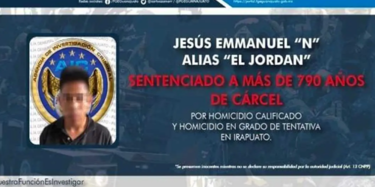 VIDEO: Dan casi 800 años de prisión a sujeto responsable de un tiroteo en un anexo de Guanajuato