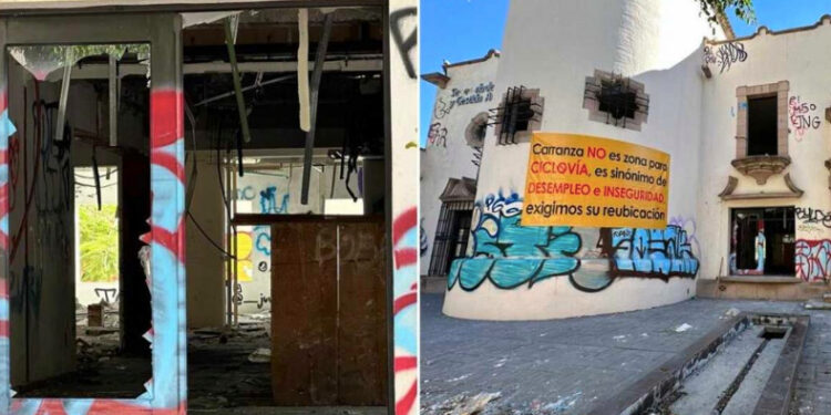 Cada vez más dejada en el abandono la Avenida Venustiano Carranza