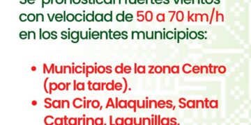 Protección Civil alerta por fuertes vientos y bajas temperaturas