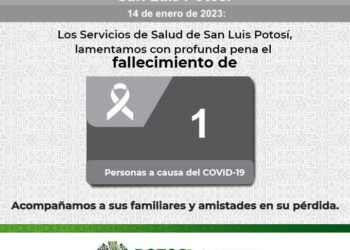 Una nueva defunción por Covid-19 en SLP