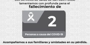 Fallecen por Covid-19 dos personas en SLP