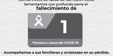 Otra defunción por Covid-19 en SLP